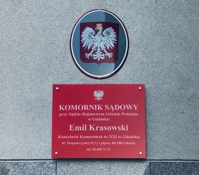 Komornik Sądowy przy Sądzie Rejonowym Gdańsk-Południe w Gdańsku Emil Krasowski